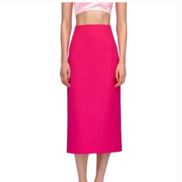 BNWT Zara Fuschia Pencil Skirt, sz Medium - Picture 2 of 10